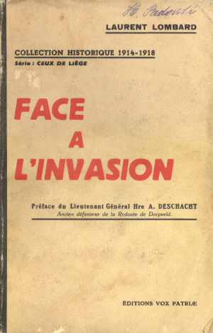 Face � l'Invasion (Laurent Lombard - Edition 1939)